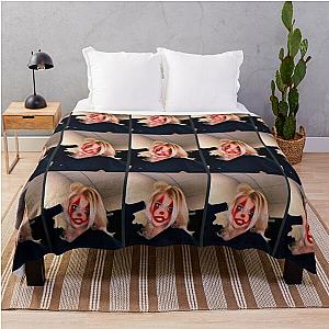 Loren Gray Clown Face Throw Blanket