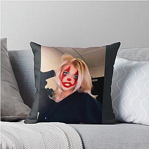 LOREN GRAY CLOWNFACE Throw Pillow