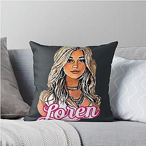 Loren Gray Fan Art Portrait Illustration Throw Pillow