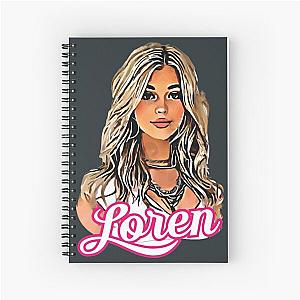 Loren Gray Fan Art Illustration Spiral Notebook