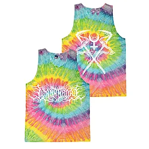 Lorna Shore Tank Tops - Lorna Shore Logo Tie Dye Tank Top (Neon)