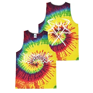 Lorna Shore Tank Tops - Lorna Shore Logo Tie Dye Tank Top (Rainbow)