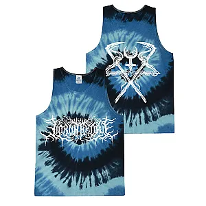 Lorna Shore Tank Tops - Lorna Shore Logo Tie Dye Tank Top (Blue)