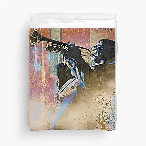 Louis Armstrong Trumpet Duvet Cover