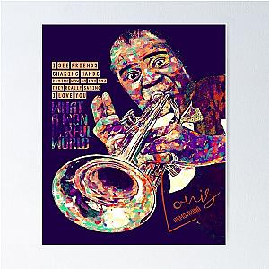 Louis Armstrong What Wonderful World Poster