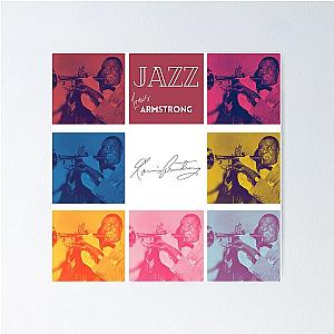 Jazz Music Legends Louis Armstrong Poster