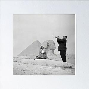 Louis Armstrong at the Sphinx and Egyptian Poster