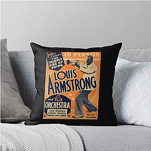 Louis Armstrong Vintage Throw Pillow
