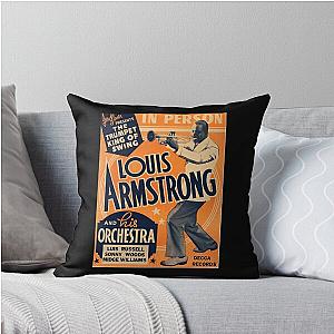 Louis Armstrong Vintage Throw Pillow