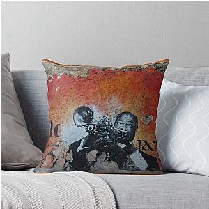 Grafitti Louis Armstrong Throw Pillow