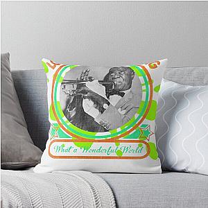 Louis Armstrong What a Wonderful World T-Shirt Throw Pillow