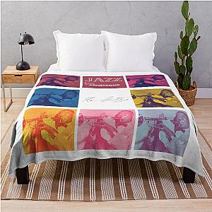 Jazz Music Legends - Louis Armstrong Throw Blanket