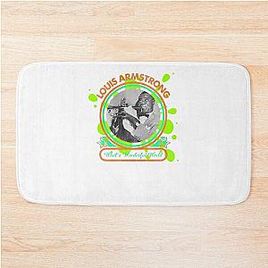 Louis Armstrong What a Wonderful World T-Shirt Bath Mat