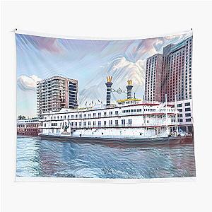 Riverboat Louis Armstrong New Orleans tapestry