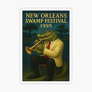 New Orleans Swamp Festival (Jazz Fest) 1995 - Gator Louis Armstrong Sticker