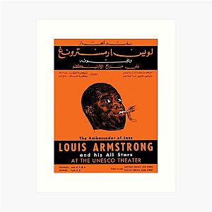 Louis Armstrong International Tour Art Print