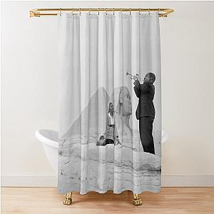 Louis Armstrong at the Sphinx  Egyptian Shower Curtain
