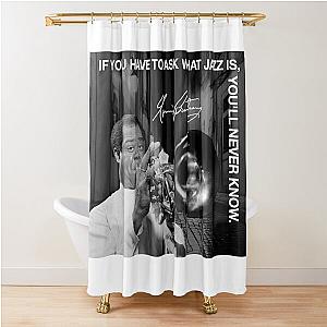 Louis Armstrong on a Sidewalk in Lisbon Shower Curtain