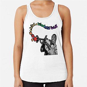 Louis Armstrong Portrait Quote Racerback Tank Top