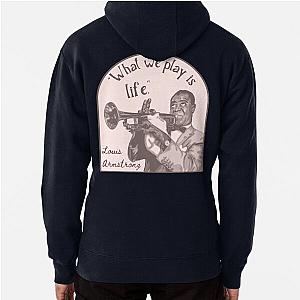 Louis Armstrong Portrait Pullover Hoodie