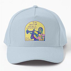 Louis Armstrong Portrait Quote Baseball Cap