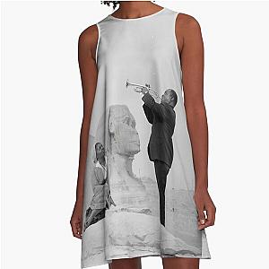 Louis Armstrong at the Sphinx and Egyptian A-Line Dress