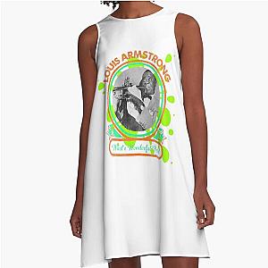 Louis Armstrong Wonderful World A-Line Dress