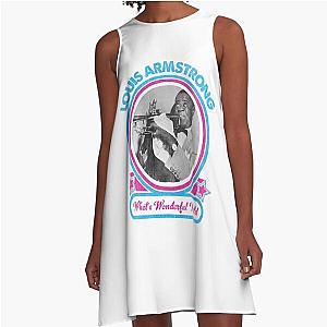 Louis Armstrong What a Wonderful World Kids T-Shirts A Line Dress