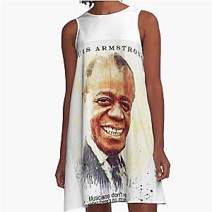 Louis Armstrong Quote Musicians A-Line Dress