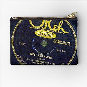 West End Blues - Louis Armstrong and His Hot Five 1928 Okeh 78 label Zipper Pouch