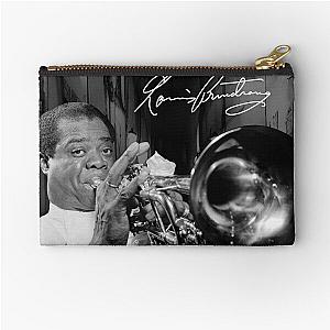 Louis Armstrong on a Sidewalk in Lisbon Zipper Pouch
