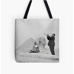 Louis Armstrong at the Sphinx and Egyptian Tote Bag