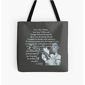 Louis Armstrong Portrait Quote Tote Bag