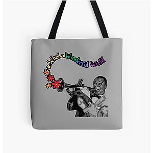 Louis Armstrong Portrait and Quote Tote Bag
