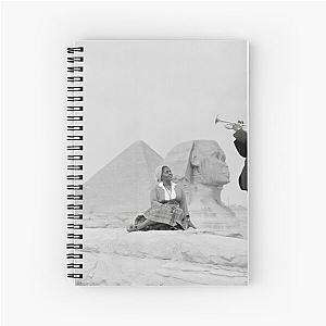 Louis Armstrong at the Sphinx and Egyptian Spiral Notebook