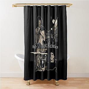1970s Musical Revolution, Lou Reed, Patti Smith, David Bowie, Brian Eno Shower Curtain