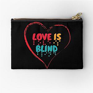 Braille Zipper Pouch - Love Is Blind