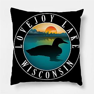 Lovejoy Lake Wisconsin Loon Pillow TP0509