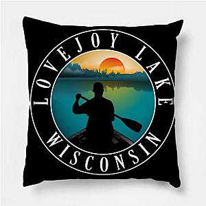 Lovejoy Lake Wisconsin Canoeing Pillow TP0509