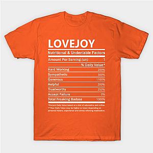 Lovejoy Name T Shirt - Lovejoy Nutritional and Undeniable Name Factors Gift Item Tee T-Shirt TP0509