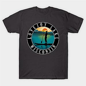 Lovejoy Lake Wisconsin Paddleboarding T-Shirt TP0509