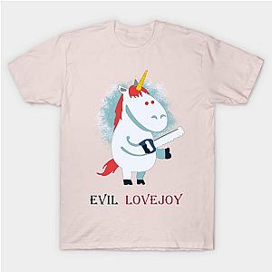 LOVEJOY  Evil Unicorn Sticker and t-shirts T-Shirt TP0509