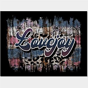 Rainbow Graphic Lovejoy Name Birthday 70s 80s 90s Poster TP0509