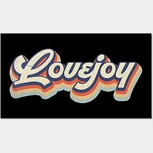 First Name Lovejoy Retro Birthday Pattern Vintage Styles Poster TP0509