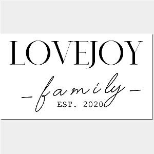 Lovejoy Family EST. 2020, Surname, Lovejoy Poster TP0509