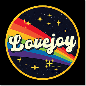 Lovejoy // Rainbow In Space Vintage Style Poster TP0509