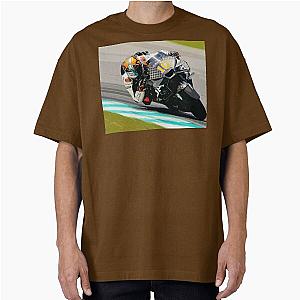 Luca Marini racing his 2024 MotoGP Motorcycle in the corners watercolor T-Shirt