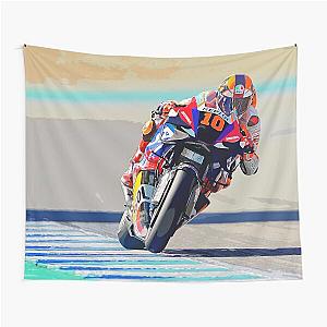 Luca Marini on his 2024 MotoGP corner racing Tapestry