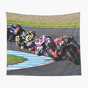Maverick Vinales, Johann Zarco, Luca Marini and Fabio Quartararo racing during the 2022 Japanese GP