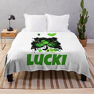 I love lucki Heart Lucki Throw Blanket RB1010